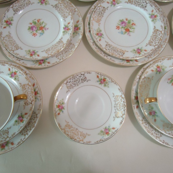 VTG Noritake Japan 315 Presolure U.S. DesignPat Applied For Set 27 pc Gold Trim - Picture 10 of 16